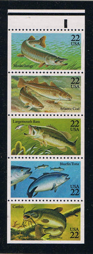 # 2209a (1986) Fish - Bklt pane, #11111, MNH