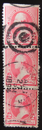 # 220 (1890) Washington - Strip/3, Used
