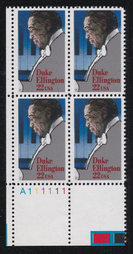 # 2211 (1986) Ellington - PB, LL #A111111, MNH