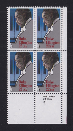 # 2211 (1986) Ellington - Zip BK/4, LR, MNH