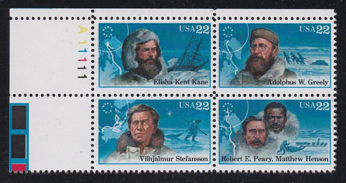 # 2220-23 (1986) Arctic Explorers - PB, UL #A11111, MNH