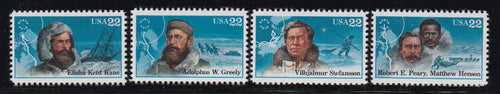 # 2220-23 (1986) Arctic Explorers - Sgls, Set/4, MNH