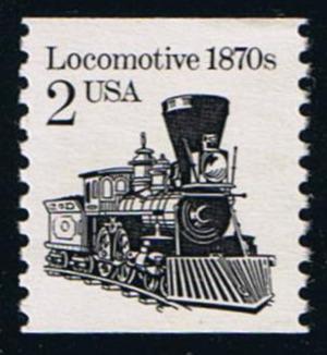 # 2226 (1987) 1870's Locomotive, DG, Block Tag - Coil sgl, MNH