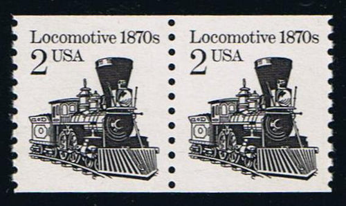 # 2226 (1987) 1870's Locomotive, DG, Block Tag - Coil pr, MNH
