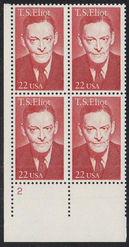 # 2239 (1986) TS Eliot - PB, LL #2, MNH