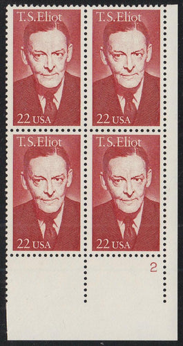 # 2239 (1986) TS Eliot - PB, LR #2, MNH
