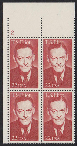 # 2239 (1986) TS Eliot - PB, UL #2, MNH