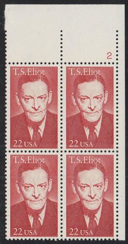 # 2239 (1986) TS Eliot - PB, UR #2, MNH