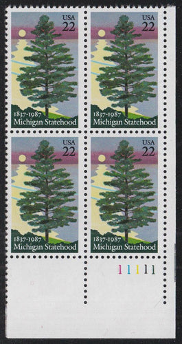 # 2246 (1987) Michigan - PB, LR  #11111, MNH