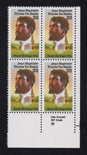 # 2249 (1987) Du Sable - Zip BK/4, LR, MNH