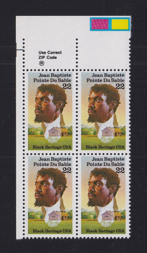 # 2249 (1987) Du Sable - Zip BK/4, UL, MNH