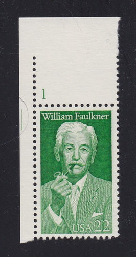# 2350 (1987) Faulkner - Plt sgl, UL #1, MNH