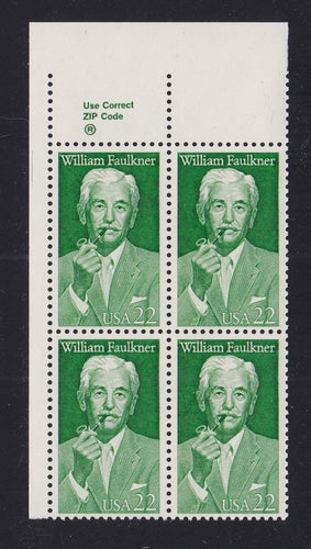 # 2350 (1987) Faulkner - Zip BK/4, UL, MNH