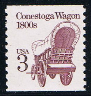 # 2252a (1988) 1800's Conestoga Wagon, DG, Not Tag - Coil sgl, MNH