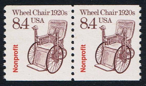 # 2256 (1988) 1920's Wheelchair, Not Tag - Coil pr, MNH