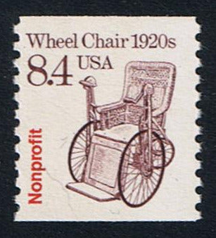 # 2256 (1988) 1920's Wheelchair, Not Tag - Coil sgl, MNH