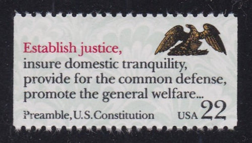 # 2357 (1987) Constitution Preamble, Justice - Bklt sgl, MNH