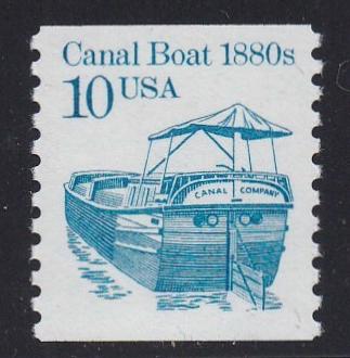 # 2257c (1994) 1880's Canal Boat, LGG, SP Tag - Coil sgl, MNH