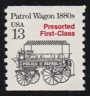 # 2258 (1988) 1880's Patrol Wagon, Not Tag - Coil sgl, MNH