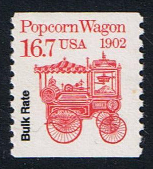 # 2261 (1988) 1902 Popcorn Wagon, Not Tagged - Coil sgl, MNH