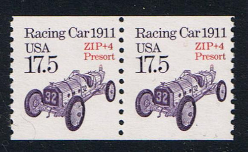 # 2262a (1988) 1911 Racing Car, Precancel, Not Tagged - Coil pr, MNH