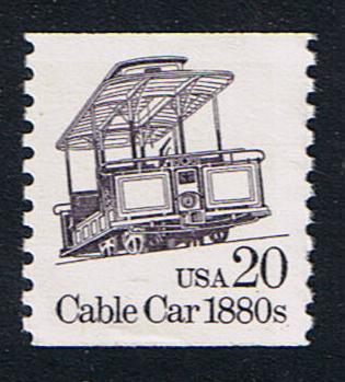 # 2263 (1988) 1880's Cable Car, Block Tagged - Coil sgl, MNH