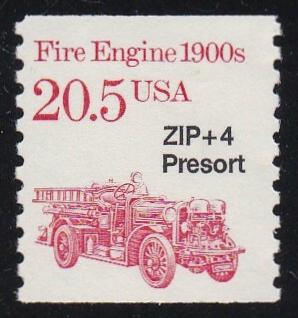 # 2264 (1988) 1900's Fire Engine, Not Tagged - Coil sgl, MNH