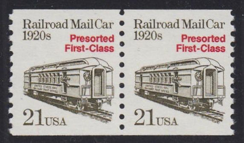 # 2265 (1988) 1920's Railroad Mailcar, Not Tagged - Coil pr, MNH
