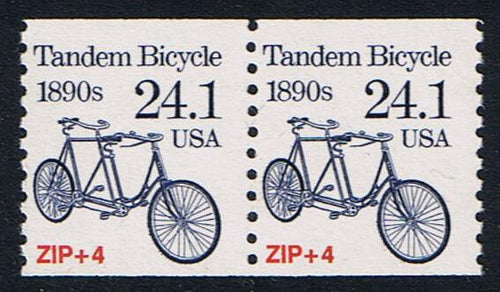 # 2266 (1988) 1890's Tandem Bicycle, Not Tagged - Coil pr, MNH