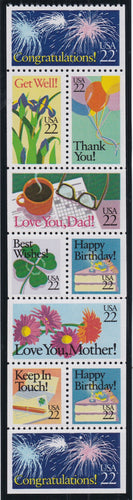 # 2274a (1987) Congratulations - Bklt pane, no tab, MNH