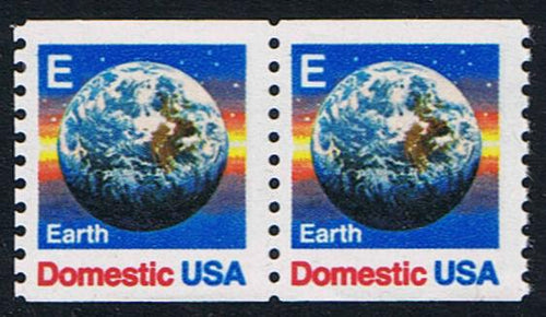 # 2279 (1988) 'E', Earth, Block Tag - Coil pr, MNH