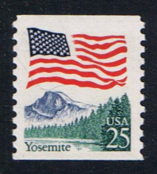 # 2280 (1988) Flag over Yosemite, Block Tag - Coil sgl, XF MNH