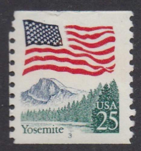 # 2280 (1988) Flag over Yosemite, Block Tag - PS/1, #3, MNH