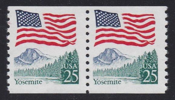 # 2280a (1989) Flag over Yosemite, MP Tagged - Coil pr, MNH