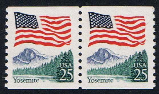 # 2280a (1989) Flag over Yosemite, MP Tagged - Coil pr, XF MNH