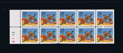 # 2283a (1988) Pheasant dark blue - Bklt pane, #A1111, MNH