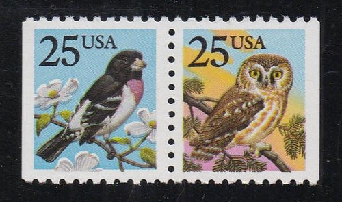 # 2285d (1988) Owl and Grosbeak - Bklt pr, MNH