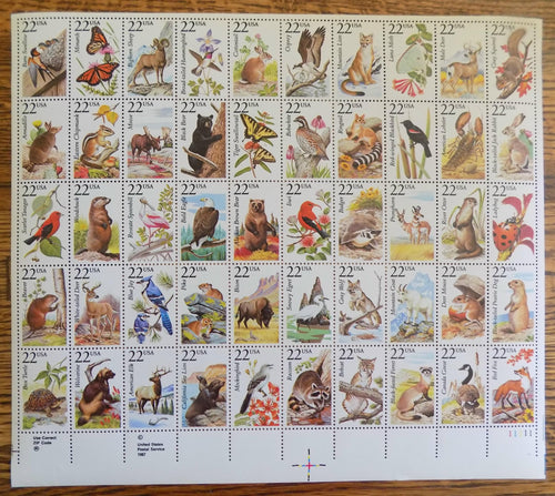 # 2286-2335 (1987) Wildlife - Pane, LR, MNH