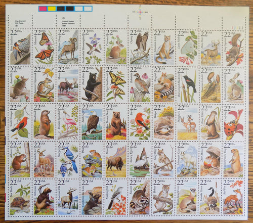 # 2286-2335 (1987) Wildlife - Pane, UR, MNH