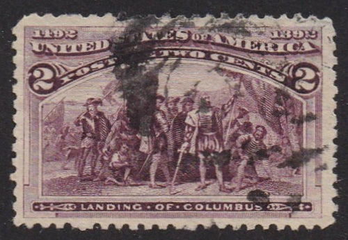 # 231 (1893) Columbus Landing - Sgl, Used [1]