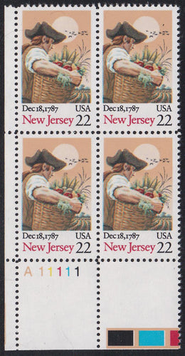 # 2338 (1987) New Jersey - PB, LL #A11111, MNH