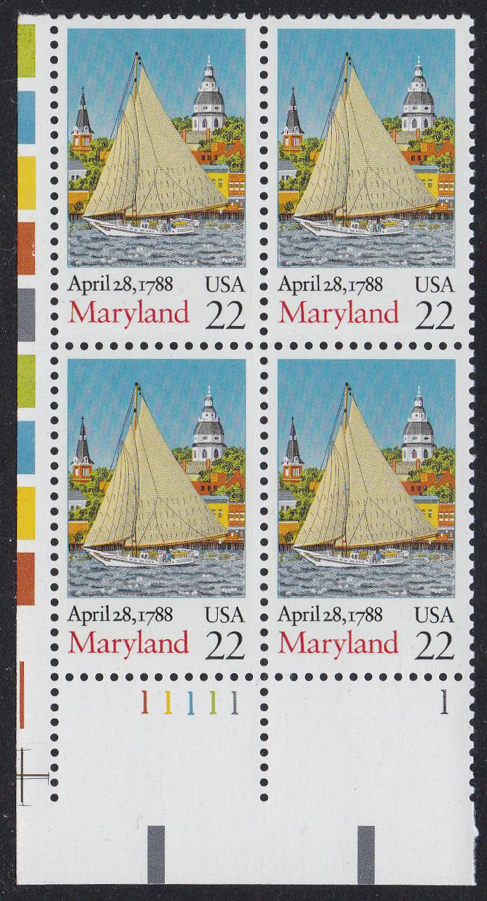 # 2342 (1988) Maryland - PB, LL #11111-1, MNH