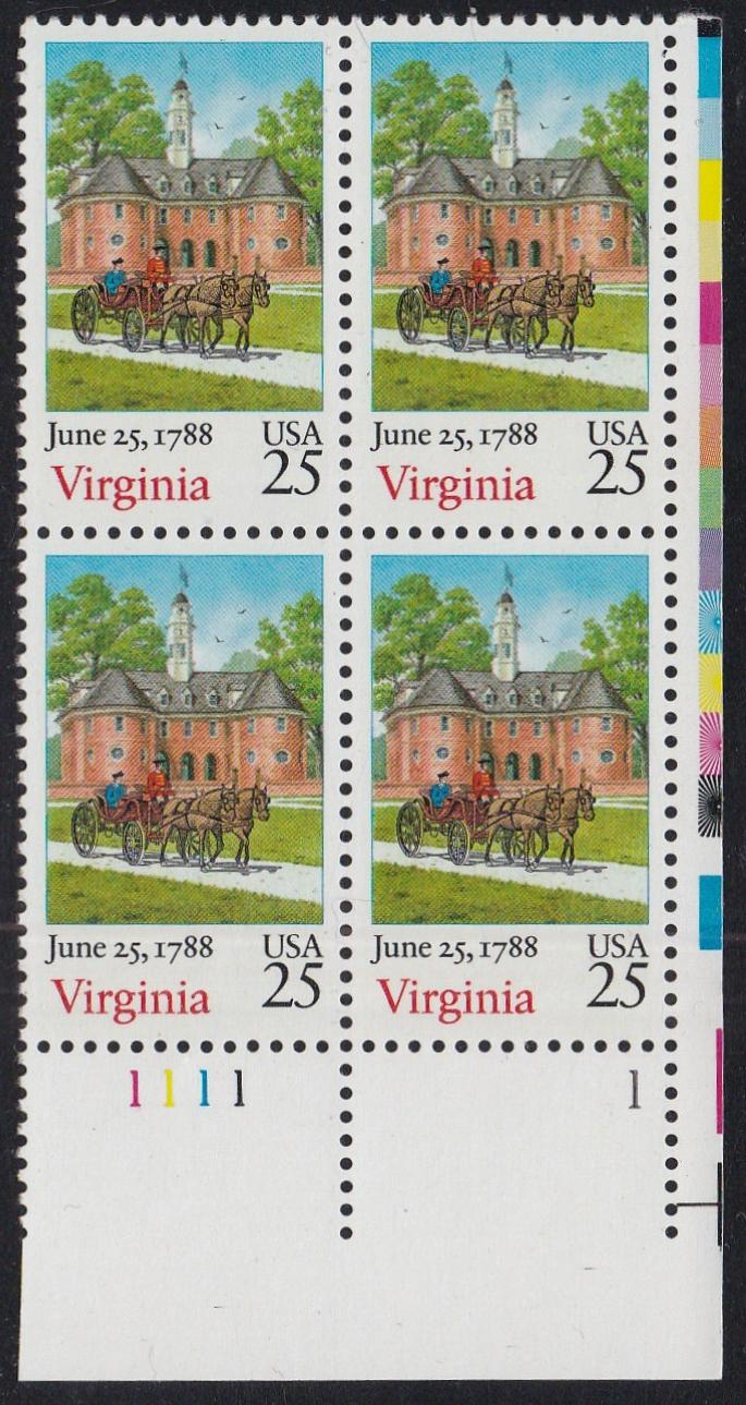 # 2345 (1988) Virginia - PB, LR #1111-1, MNH