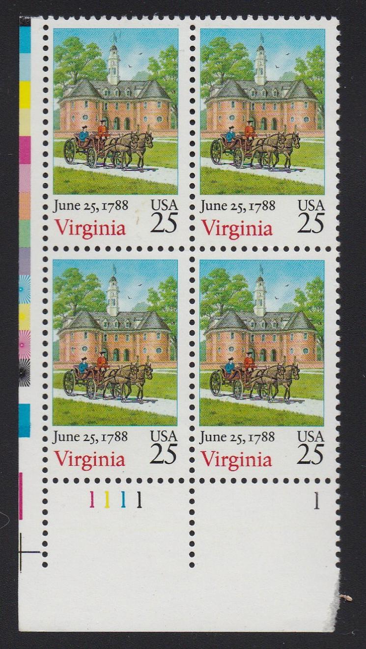 # 2345 (1988) Virginia - PB, LL #1111-1, MNH