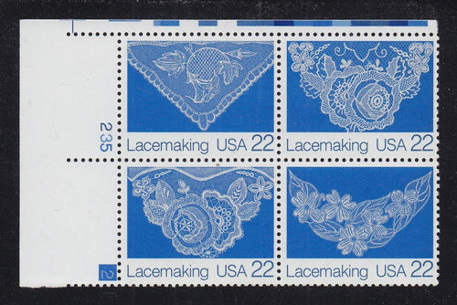 # 2351-54 (1987) Lacemaking - PB, UL #235-2, MNH