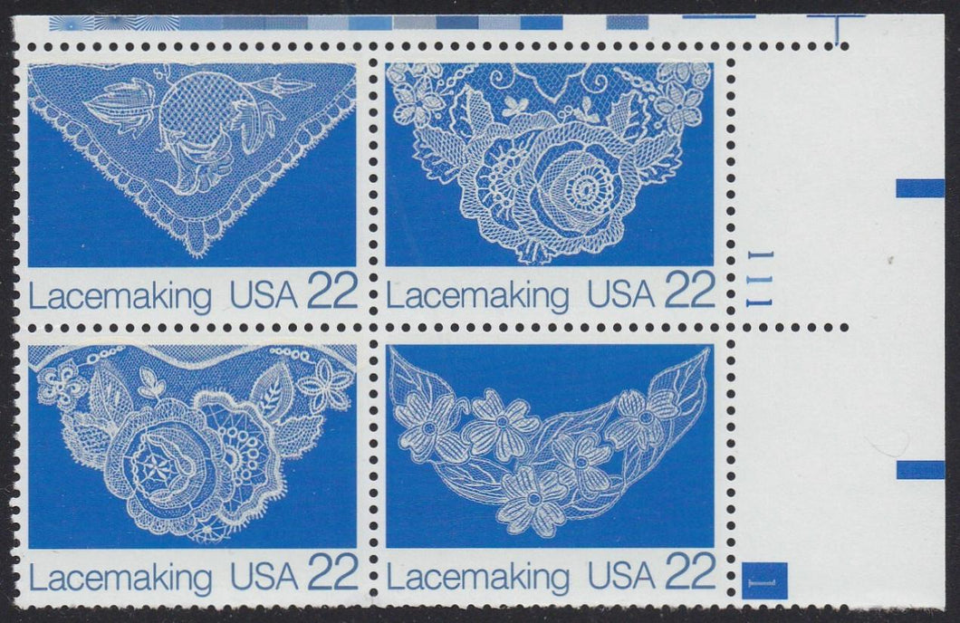 # 2351-54 (1987) Lace - PB, UR #111-1, MNH
