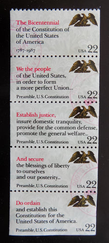 # 2359a (1987) Constitution Preamble - Bklt pane, Used