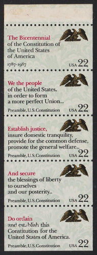 # 2359a (1987) Constitution Preamble - Bklt pane, #1111, MNH