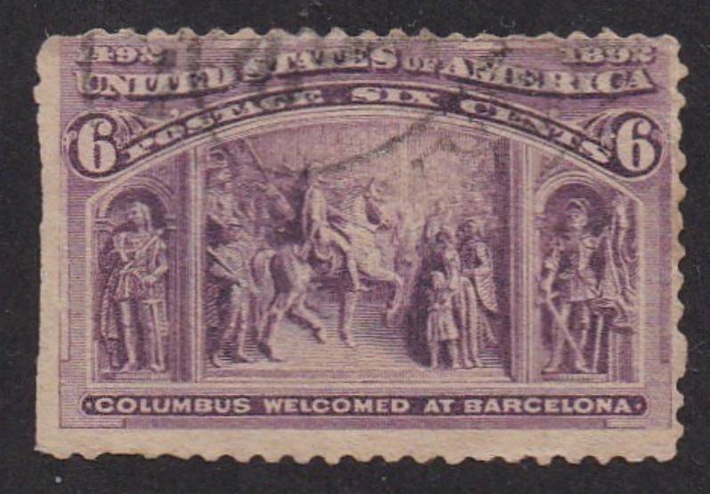 # 235 (1893) Columbus at Barcelona - Sgl, Used, faults [1]