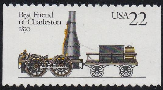 # 2363 (1987) Steam Locomotives, Charleston - Bklt sgl, MNH